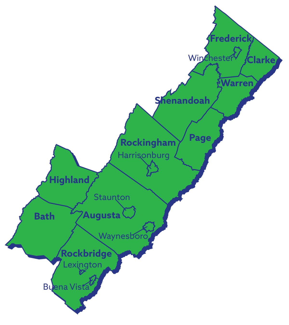 Map of GO Virginia Region 8