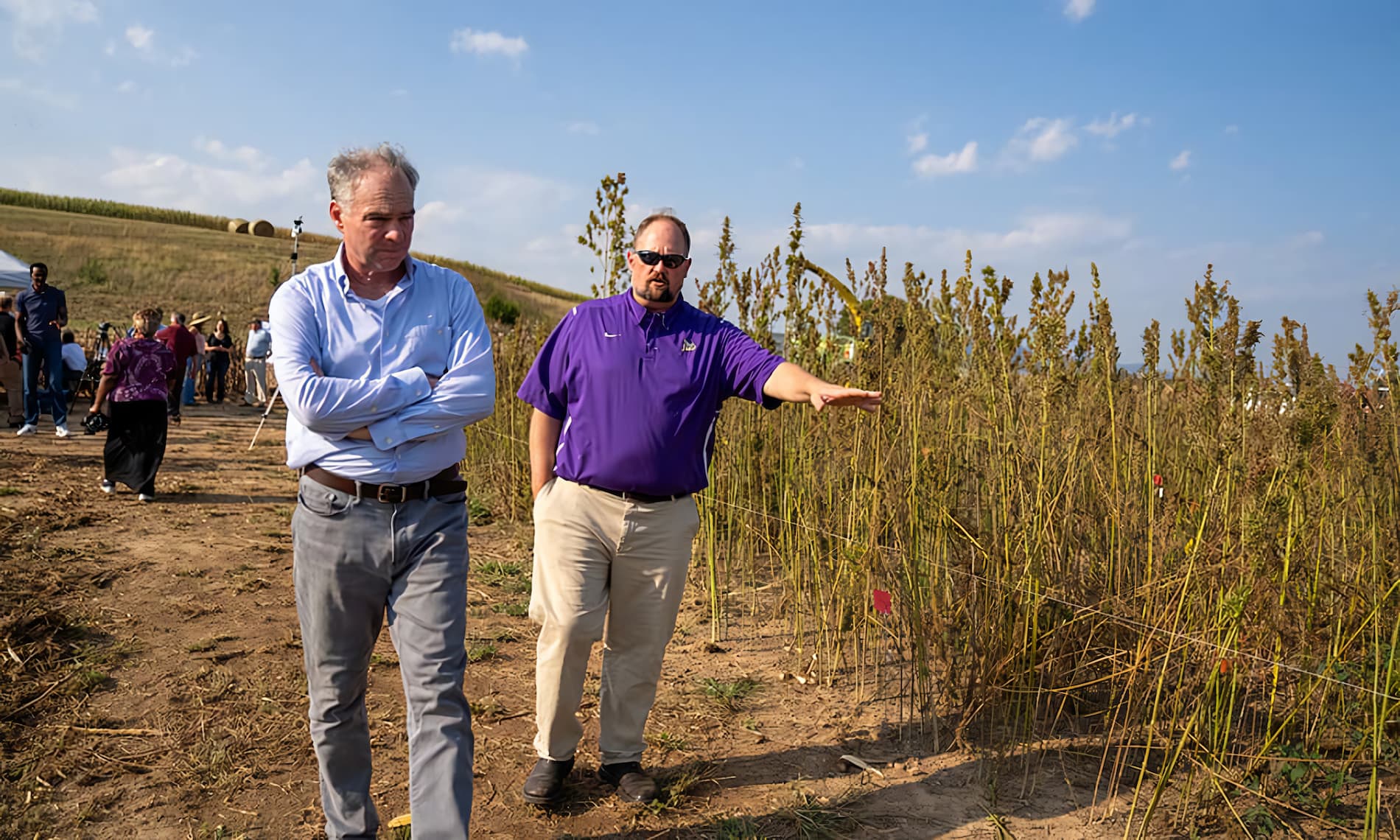 Men looking and feasibility of an industrial hemp farm